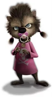 🐾 22f335dd kartun, manusia serigala, tengkorak, bayi, empeng, monster telegram sticker