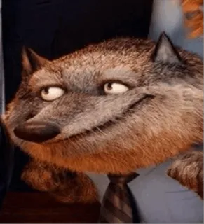 🐺 2cda7597 serigala, binatang, kartun, seringai, karakter telegram sticker