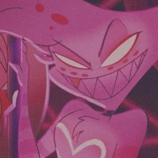 💝 7a26bd69 Angel Dust Hazbin Hotel Hoạt hình, Ác quỷ, Động, Nhân vật telegram sticker