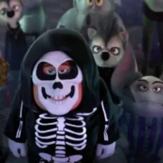 🖤 574f5529 scheletro, halloween, cartoni animati, teschio whatsapp sticker