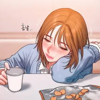 🥀 a9182963 흠냘... ผู้หญิง, เหนื่อย, ง่วง, การ์ตูน, ผู้หญิง, หมดแรง telegram sticker