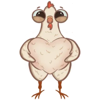 ❤️ 94eee872 курица, животное, птица, милый, стикер telegram sticker