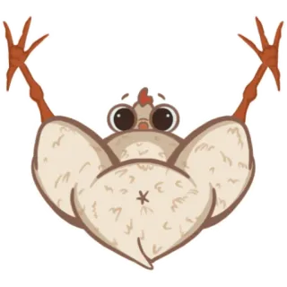 😏 e3a67c2a курица, попа, животное, мультфильм telegram sticker
