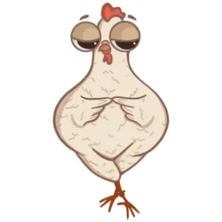 😚 f059b815 курица, мультфильм, животное, стикер, смешной telegram sticker
