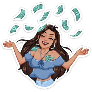 💰 687a6cfe Geld, Frau, Rubel, Reichtum, Bargeld, Erfolg, Finanzen telegram sticker