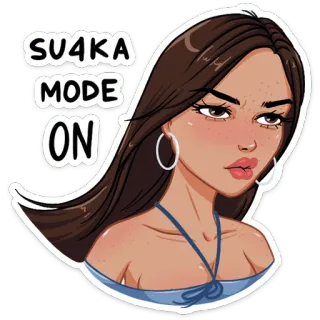 😡 fe431f76 SU4KA
MODE
ON Frau, Aufkleber, Cartoon, Mode, Porträt telegram sticker