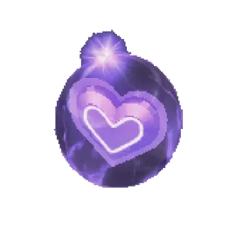 ❤️ 55fe173e coeur, amour, violet, lumineux, Saint-Valentin, cristal, sphère telegram sticker