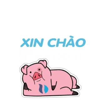 😂 e66843e7 Waddles Gravity Falls XIN CHÀO cartone animato, maiale, saluto, xin chào, waddles, gravity falls telegram sticker
