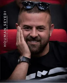 ☺️ ecc4d773 HOUMAN SEYEDI uomo, ritratto, sorridente, occhiali da sole, attore, celebrità telegram sticker