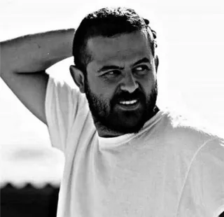 😓 fc3e95db uomo, ritratto, persona, bianco e nero, primo piano telegram sticker