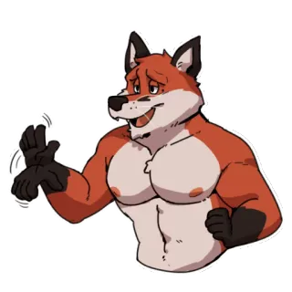 😏 0d5b46c0 raposa, antropomórfico, furry, desenho animado, personagem telegram sticker