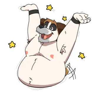 🌟 16f0b4fa cachorro, antropomórfico, desenho animado, adesivo telegram sticker