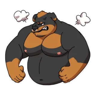 😡 7934df22 cachorro, bravo, desenho animado, animal, peludo telegram sticker