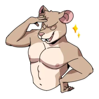 ✨ ec797489 antropomórfico, rato, mamífero, animal, personagem, adesivo telegram sticker