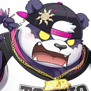 😵 1b4b449d TOKYO 熊猫, 卡通, 角色, 动物, 东京 telegram sticker