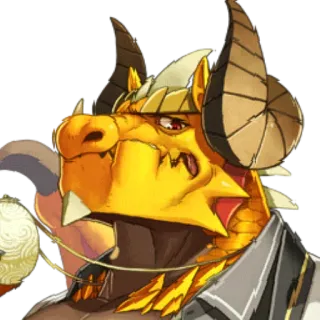 😒 46a5fddb 龙, 拟人, 奇幻, 角色, 怪物, 生物 telegram sticker