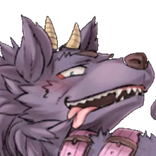 😋 546af7e4 兽人, 狼, 动物, 卡通 telegram sticker