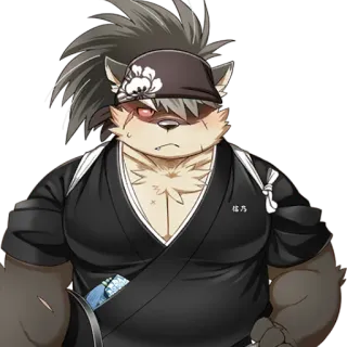 ☺️ 5a2593f9 は朽 拟人, 兽人, 动漫, 角色 telegram sticker