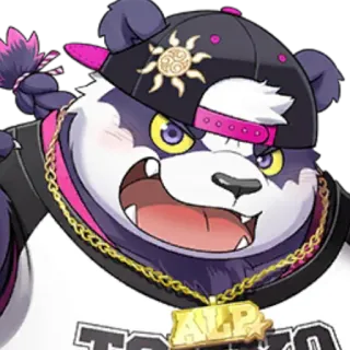 😤 619649ab ALP TOKYO 熊猫, 阿尔卑斯, 东京, 贴纸, 角色, 卡通 telegram sticker