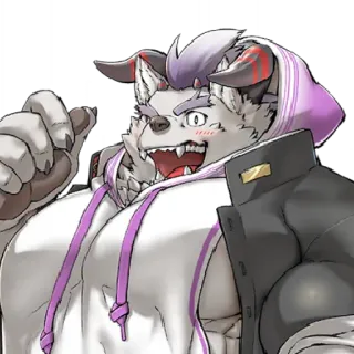 😃 7b06d264 兽人, 狼, 兽迷, 拟人, 角色 telegram sticker