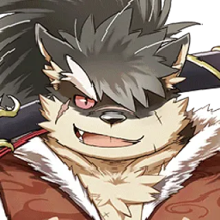 😏 abcbf0ac 兽人, 拟人, 狼, 卡通 telegram sticker