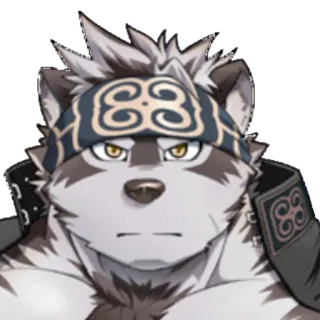 🙂 ad94fda4 狼, 动物, 毛茸茸, 兽人, 卡通 telegram sticker