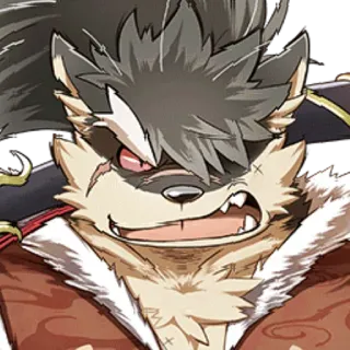 😡 bb78e145 狼, 兽人, 动物, 卡通 telegram sticker