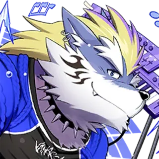 🤩 c6111d9a 兽人, 拟人, 狼, 动物, 卡通 telegram sticker