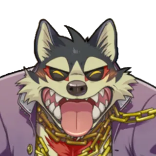 😊 dc17624f 狼, 狗, 卡通, 角色, 动物 telegram sticker