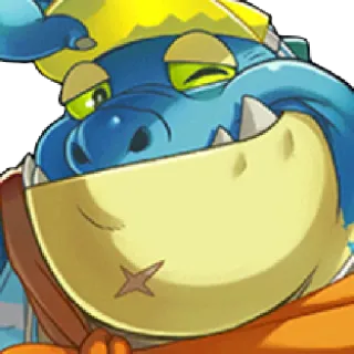 😀 fa7fbad6 怪物, 蓝色, 角色, 奇幻 telegram sticker