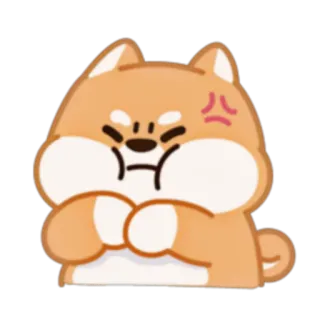 😤 416a4b19 狗, 生气, 恼火, 烦躁, 宠物, 动物, 表情, 可爱 telegram sticker