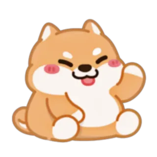 👋 95d551f0 狗, 柴犬, 动物, 可爱, 卡哇伊, 小狗, 卡通 telegram sticker