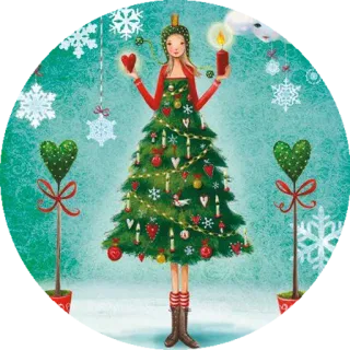 🎄 274ad787 natal, pohon, musim dingin, liburan, dekorasi, meriah, kepingan salju whatsapp sticker