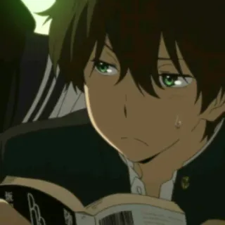 ⛰ 668a4d29 Anime, Menino, Lendo, Estudante, Personagem whatsapp sticker