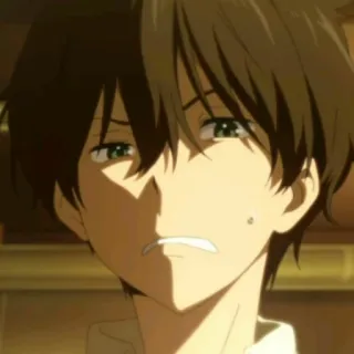 🌴 c7e80e92 Anime, Desenho animado, Menino, Retrato, Expressão, Triste, Personagem whatsapp sticker