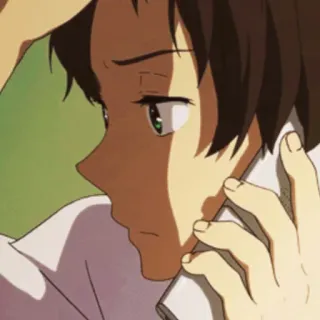 🍀 d61e47bd Anime, Menino, Adolescente, Triste, Emocional whatsapp sticker