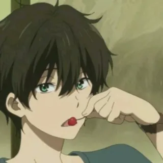 🌵 e2265db0 Anime, Menino, Personagem, Chupa-chupa, Desenho animado whatsapp sticker