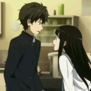 ⛰ e58f52b4 Anime, Casal, Uniforme escolar, Mangá, Desenho animado whatsapp sticker