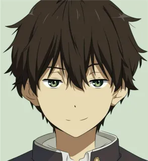 🙂 eb824c59 Houtarou Oreki Hyouka アニメ, キャラクター, 少年, 折木奉太郎, 氷菓 telegram sticker