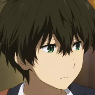 ➖ 4811b4b9 Anime, Masculino, Ojos verdes, Pelo castaño telegram sticker