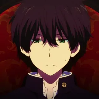 ➖ cd955904 Anime, Chico, Retrato, Adolescente, Uniforme escolar telegram sticker