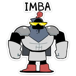 💪 c227aaa1 IMBA การ์ตูน, สติกเกอร์, imba, ตัวละคร, แว่นตา, เท่ telegram sticker