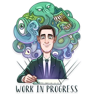 H. P. Lovecraft telegram stickers