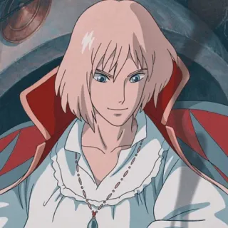 😡 50bbd732 Howl Howl's Moving Castle Anime, Fantasy, Film, Personage, Tovenaar, Man, Blond telegram sticker