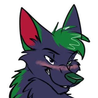 ☺️ a7a225a1 Furry, Anthro, Serigala, Binatang, Kartun, Stiker telegram sticker