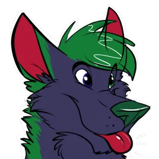 😛 cc02e9e9 Furry, Serigala, Kartun, Binatang, Antropomorfik, Karakter, Stiker telegram sticker