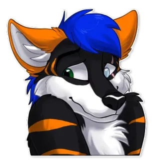 ☺️ 0ce8db06 เฟอร์รี่, แอนโทร, หมาป่า, สัตว์, น่ารัก, การ์ตูน, คาวาอิ, สติกเกอร์ telegram sticker