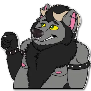 👊 11f37194 antropomorficzny, zwierzę, futrzak, kreskówka, rysunek, postać, fantasy telegram sticker