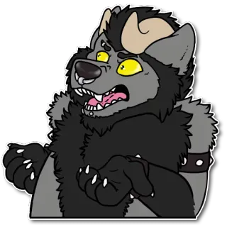 😱 2e9594d3 wilk, antro, kreskówka, futrzak, potwór, postać telegram sticker