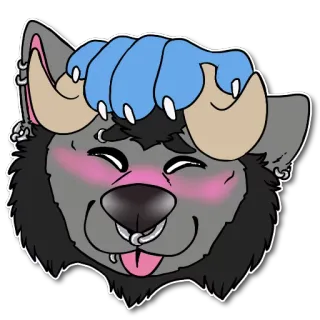 😳 421acf77 Futrzak, Postać, Zwierzę, Fantasy, Uroczy telegram sticker